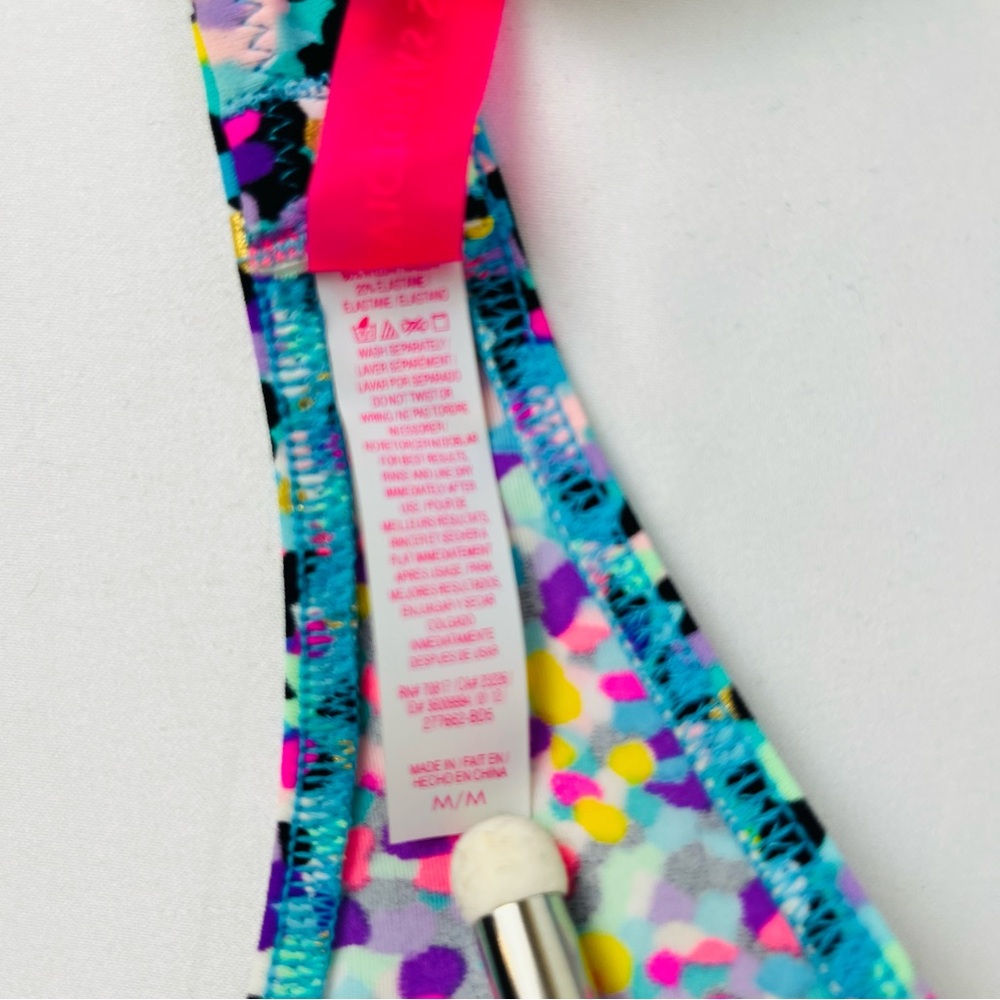 Victoria's Secret Colorful Confetti Strapless Bandeau Bikini Top Size M - Picture 10 of 11